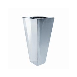 Серия Prisma FS. Круглая раковина в квадратном напольном конусе из нержавеющей стали